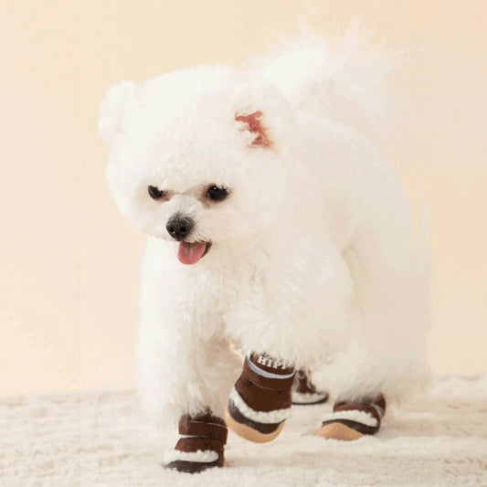 Small Dog Shoes – Warm Fleece Lined Anti-Slip Waterproof Boots